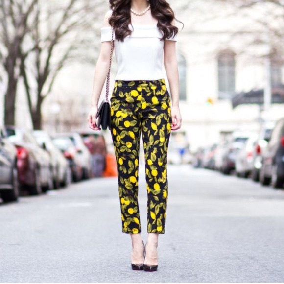 Zara Italy Lemon Trousers - Picture 1 of 4